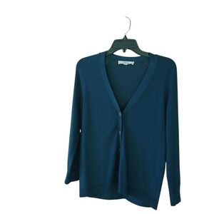 LOFT Dark Green V Neck Raglan Sleeve  Cardigan Small